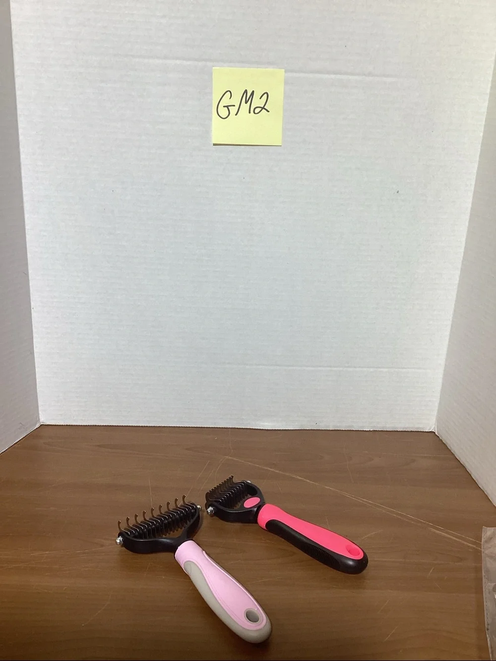 Double Row Pet Deshedding Rakes - Pink Pair